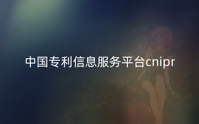 中国专利信息服务平台cnipr